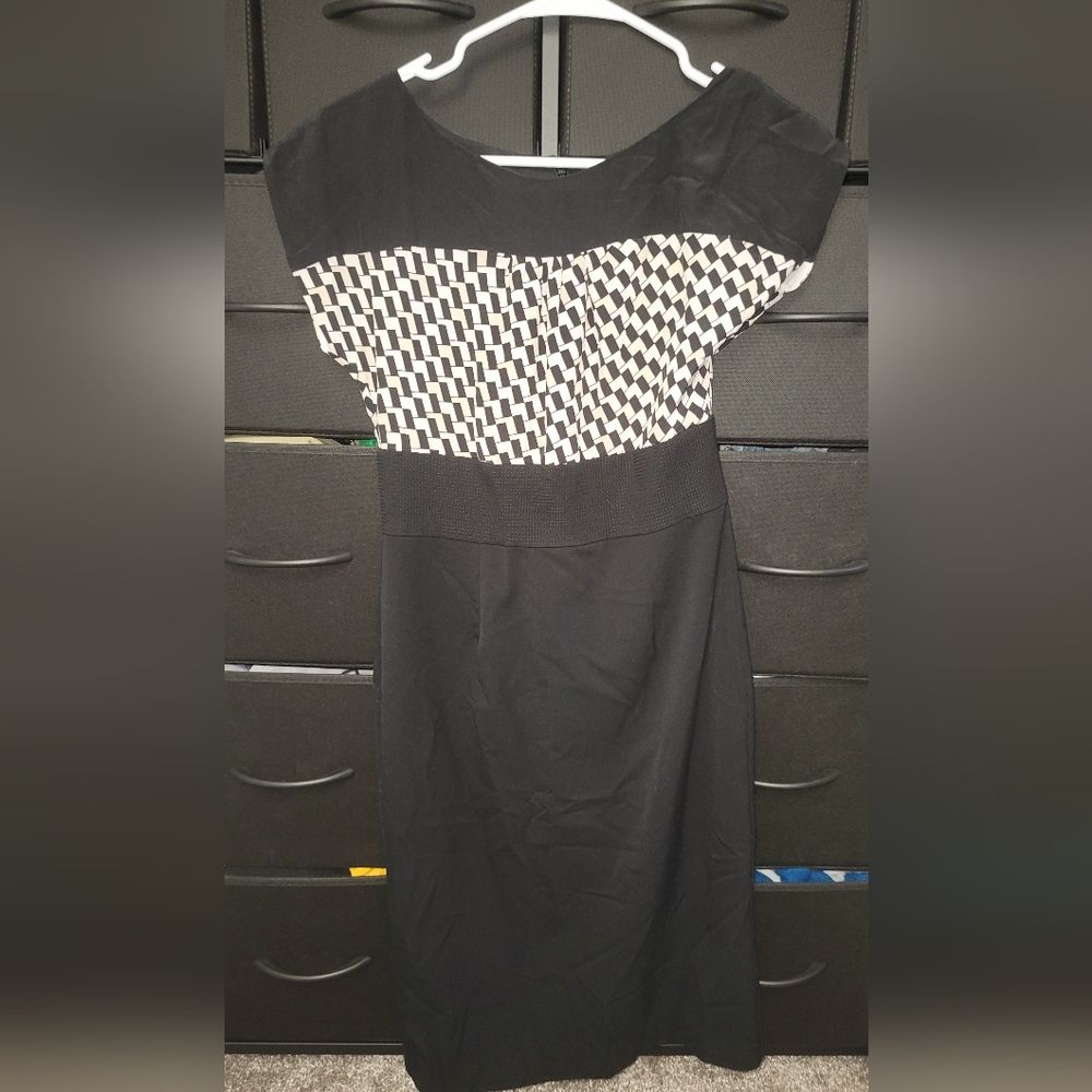 Elegant Black and White Dress